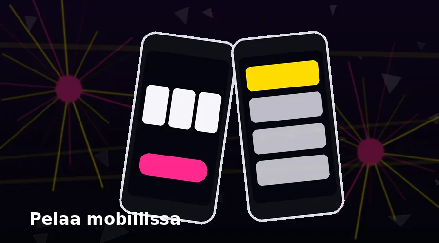Smasha mobiilikasino – kuvitus kahdesta älypuhelimesta pelinäkymällä